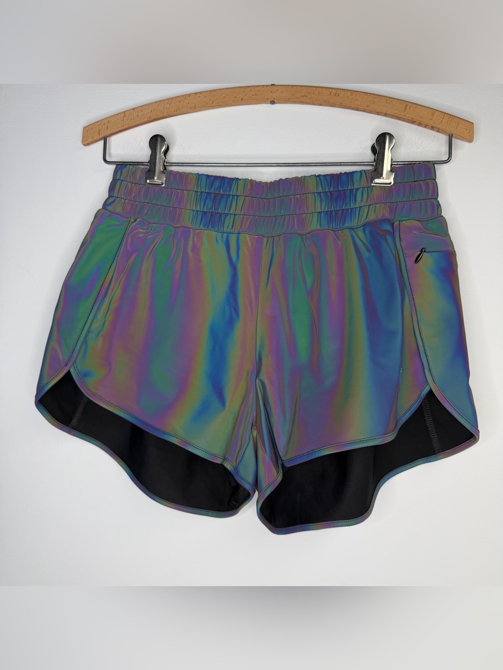 Flexliving Rainbow Reflective Liner Track Shorts V2 4 Way Stretch Women’s S